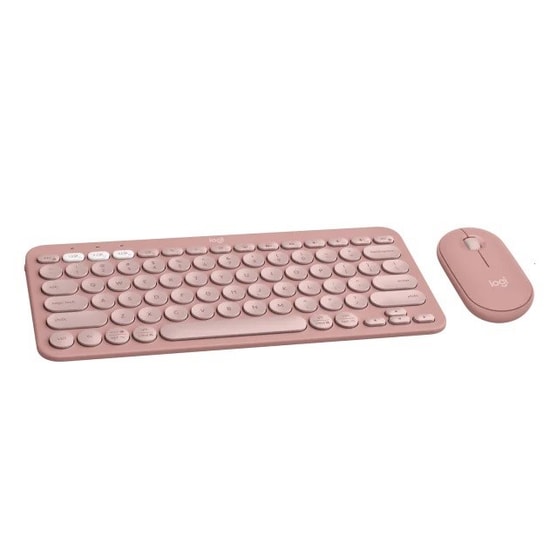 Logitech Pebble 2 Pembe Bluetooth Klavye Mouse Set (920-012247) - Türkçe Q, Sessiz Tuşlar, Çoklu Cihaz, İnce Tasarım