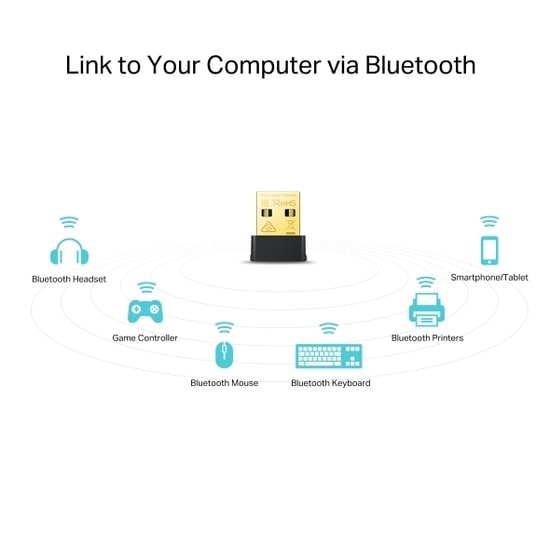 TP-Link ARCHER T2UB NANO AC600 Çift Bantlı USB Wi-Fi Bluetooth 4.2 Adaptör - Wi-Fi 5, 200Mbps/433Mbps hız, Geniş Uyumlu