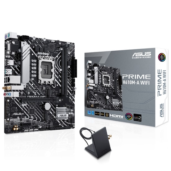 Asus Prime H610M-K D5 Anakart: LGA1700, DDR5 5600MHz, VGA, HDMI, M.2, USB 3.2, PCIe 4.0, Realtek 1G LAN, Micro ATX