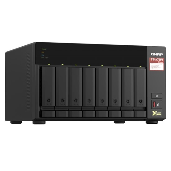 QNAP TS-873A 8GB RAM 8xDisk 2xM.2 SSD Yuvalı Tower NAS Depolama - DDR4, 2.5GbE, USB 3.2, AMD Dört Çekirdekli İşlemci