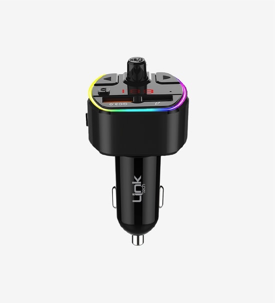 LinkTech GP14 Premium PD 38W 5.0 Bluetooth FM Transmitter (LMP-GP14/SILVER) - Üç Girişli, Hızlı Şarj, Gümüş Renk