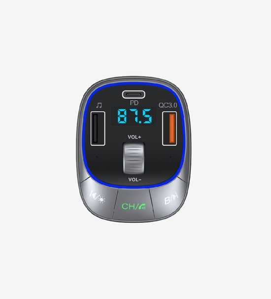 LinkTech GF17 48W PD & QC3.0 FM Transmitter (LMP-GF17) - 5.1 Bluetooth, LED Ekran, Çift USB Hızlı Şarj, Araç Aksesuarı