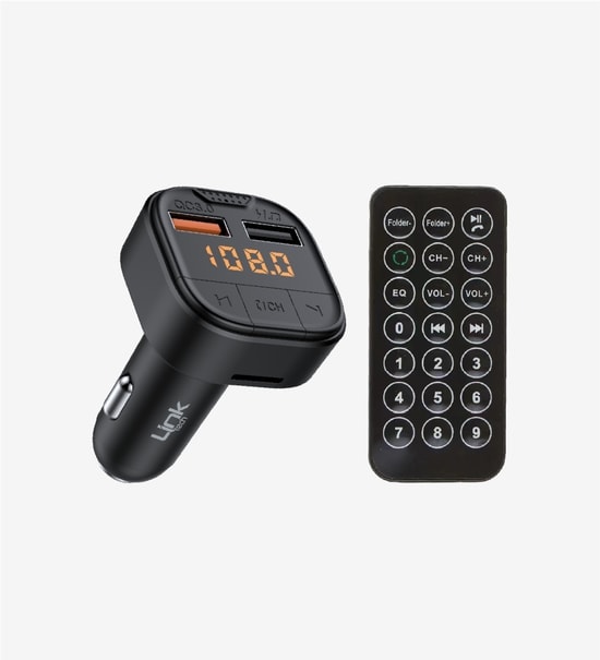 LinkTech GR15 Premium Qualcomm Quick Charge 3.0 FM Transmitter (LMP-GR15) - Araç Şarj Aleti, Hızlı Şarj Desteği