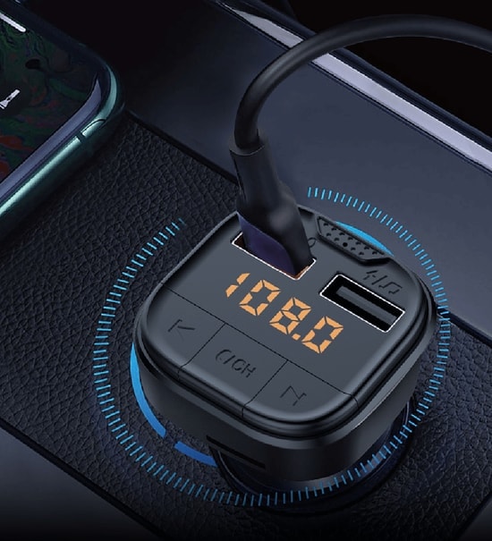 LinkTech GR15 Premium Qualcomm Quick Charge 3.0 FM Transmitter (LMP-GR15) - Araç Şarj Aleti, Hızlı Şarj Desteği