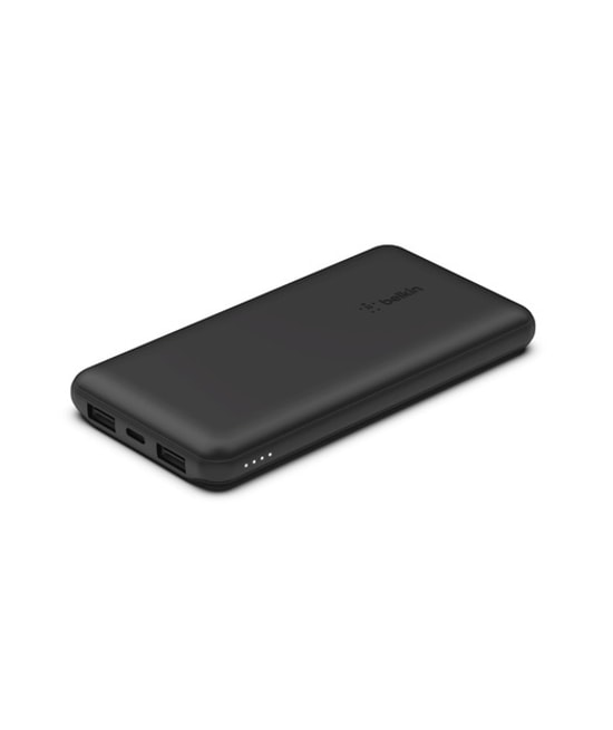Belkin 10k Power Bank + Usb-C 15w Çift Usb-A 15cm Usb-A - C Kablo Siyah Powerbank