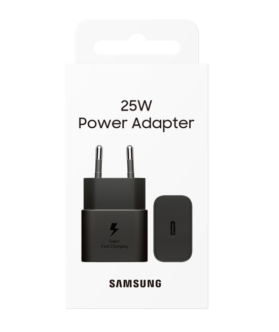 Samsung EP-T2510NBEGWW 25W Type-C Hızlı Şarj Adaptörü (Siyah) - Super Fast Charging, 1 Port, Güçlü ve Kompakt Tasarım
