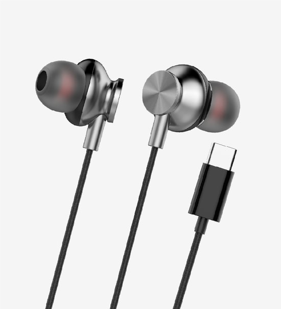 LinkTech H341 Siyah Mikrofonlu Kulak İçi Kablolu Kulaklık - Type C, Metalik Tasarım, HD Ses, 120cm Kablo, HD Mikrofon