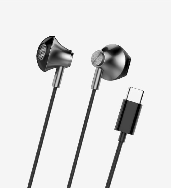 LinkTech H336 Beyaz Type-C Kablolu Kulak İçi Kulaklık - Hi-Fi Ses, 10mm Sürücü, 120cm Kablo