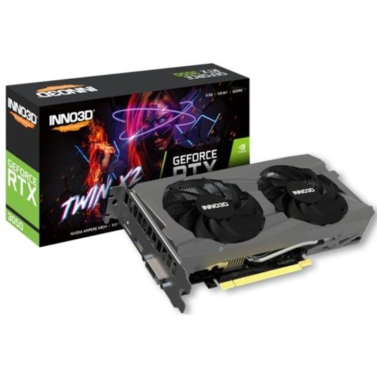 Inno3d Rtx3050 Twin X2 2v 8gb 128bit Gddr6 -Lhr Hdmi 2.1 Displayport 1.4a Dvi-D Min Psu 450w Ekran Kartı