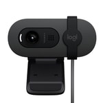 Logitech Brio 100 Grafit Full HD Webcam (960-001617) - 1080P, 30fps, Otomatik Parlaklık, Mikrofon, 150cm USB Kablo