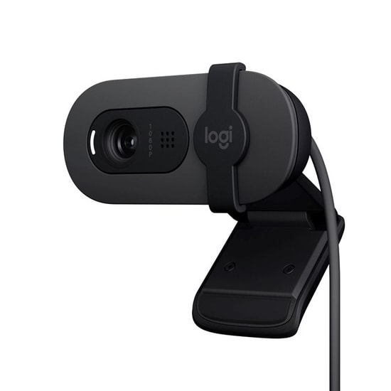 Logitech Brio 100 Grafit Full HD Webcam (960-001617) - 1080P, 30fps, Otomatik Parlaklık, Mikrofon, 150cm USB Kablo