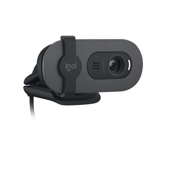 Logitech Brio 100 Grafit Full HD Webcam (960-001617) - 1080P, 30fps, Otomatik Parlaklık, Mikrofon, 150cm USB Kablo