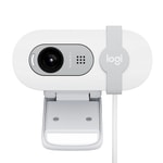 Logitech Brio 100 Beyaz Full HD Webcam (960-001617) - 1080P, 30fps, Otomatik Parlaklık, Stereo Mikrofon, 150cm USB Kablo