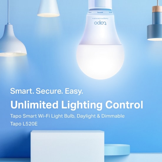 TP-Link Tapo L520E Ayarlanabilir Akıllı WiFi LED Ampul - 8.7W, 4000K Gün Işığı, Parlaklık/Program Ayarı, Sesli Kumanda