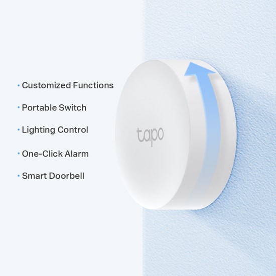 TP-Link Tapo S200B Akıllı Düğme - Tek Tıkla Kontrol, Özelleştirilebilir Fonksiyonlar, Taşınabilir Akıllı Anahtar