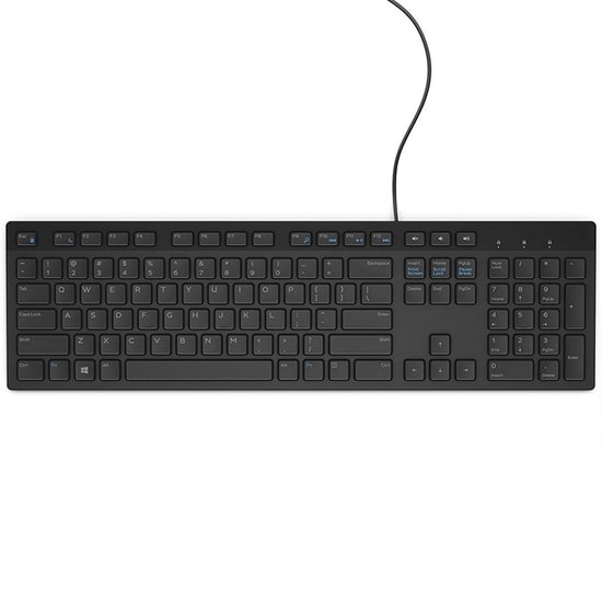 Dell Multimedia KB216 Siyah USB Kablolu Klavye (580-ADHK) - İngilizce Q Düzen, Ofis ve Ev Kullanımı, Multimedya Tuşlar