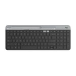 Logitech K580 Ultra İnce Gri Türkçe Q Bluetooth Klavye (920-010624) - Çoklu Cihaz, Sessiz, 10m Menzil, İnce Tasarım
