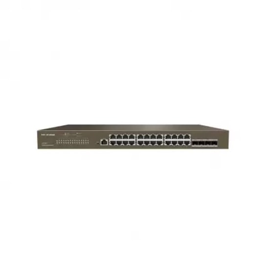IP-COM G3328F 24 Port Gigabit Yönetilebilir Switch - 4x1G SFP Uplink, L2 Cloud, Rackmount Anahtar Cihazı