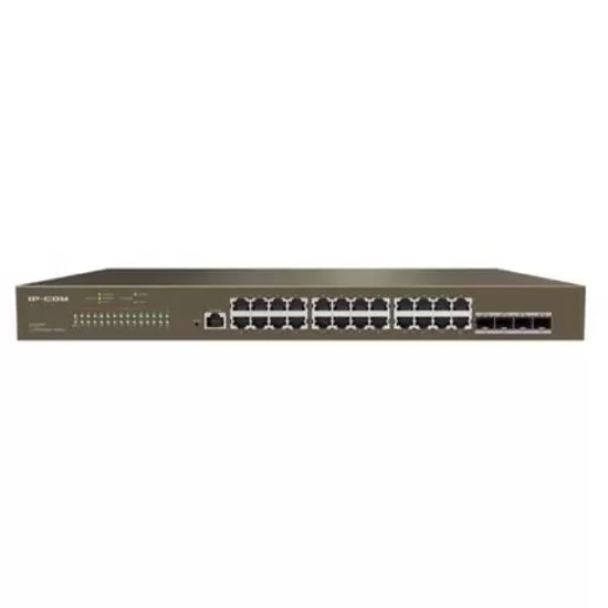 IP-COM G5328P 24 Port Gigabit PoE Switch - 4x SFP Uplink, L3 Yönetilebilir, 370W Güç, Rackmount Anahtar Cihazı