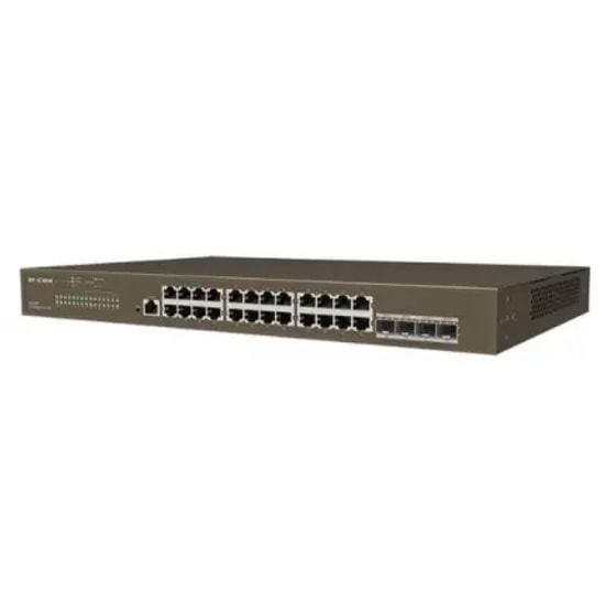 IP-COM G5328P 24 Port Gigabit PoE Switch - 4x SFP Uplink, L3 Yönetilebilir, 370W Güç, Rackmount Anahtar Cihazı