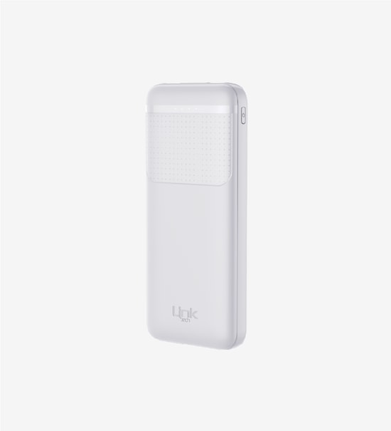 LinkTech LPB-EP90 Strong Beyaz 9000mAh Powerbank - 2xUSB-A Çıkışlı, Hızlı Şarj Destekli, Akıllı LED Gösterge