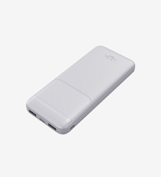 LinkTech LPB-EP90 Strong Beyaz 9000mAh Powerbank - 2xUSB-A Çıkışlı, Hızlı Şarj Destekli, Akıllı LED Gösterge