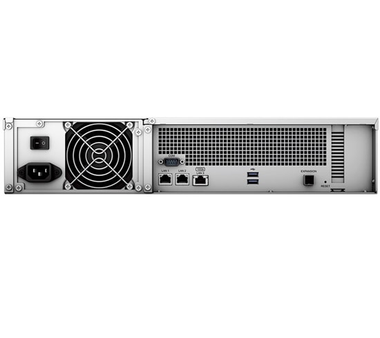 Synology RS2423PLUS 12 Disk Yuvalı Rack Tipi NAS: 4 Çekirdekli AMD İşlemci, 8GB Bellek, USB 3.2, 10G LAN, Fan Soğutmalı
