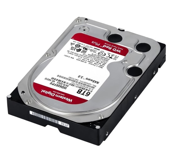 WD Red Plus 6TB NAS HDD (WD60EFPX) - 3.5" SATA, 5400RPM, 256MB Önbellek, CMR, 7/24 Kayıt, Resmi Distribütör Garantili