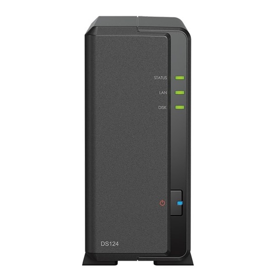 Synology DS124 1 Yuvalı NAS - Realtek İşlemci, 1GB DDR4 RAM, 3.5" Disk Desteği, 2xUSB 3.2, Gigabit LAN, Fan Soğutmalı