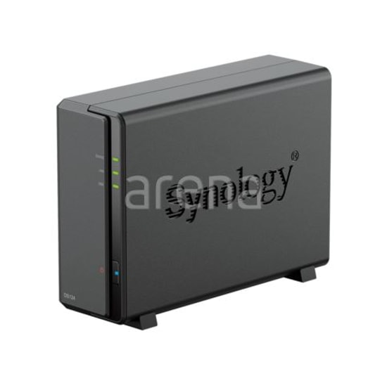 Synology DS124 1 Yuvalı NAS - Realtek İşlemci, 1GB DDR4 RAM, 3.5" Disk Desteği, 2xUSB 3.2, Gigabit LAN, Fan Soğutmalı
