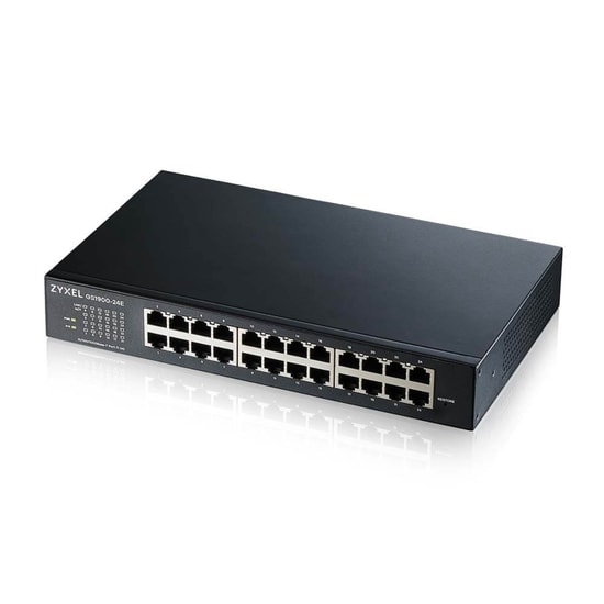 Zyxel GS1900-24-EU0102F 24 Port 10/100/1000 + 2x Dual SFP L2 Web Yönetilebilir Gigabit Switch - Rackmount, Fansız, QoS