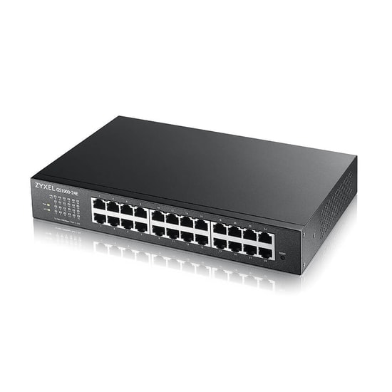 Zyxel GS1900-24-EU0102F 24 Port 10/100/1000 + 2x Dual SFP L2 Web Yönetilebilir Gigabit Switch - Rackmount, Fansız, QoS