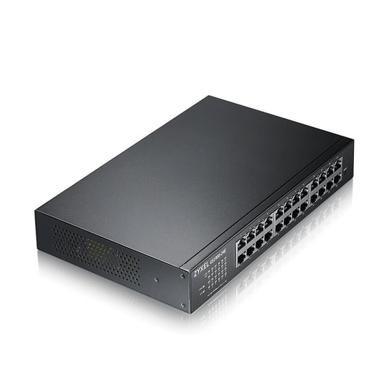 Zyxel GS1900-24-EU0102F 24 Port 10/100/1000 + 2x Dual SFP L2 Web Yönetilebilir Gigabit Switch - Rackmount, Fansız, QoS
