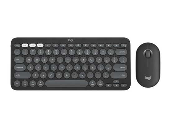 Logitech Pebble 2 Siyah Bluetooth Klavye Mouse Seti (920-012245) - Türkçe Q, Çoklu Cihaz, Ergonomik Tasarım, Sessiz Tuş
