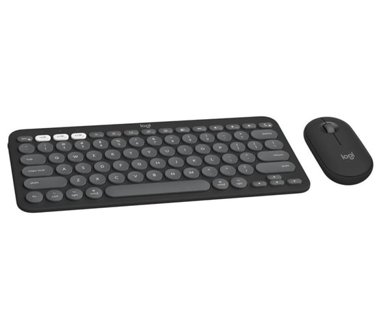 Logitech Pebble 2 Siyah Bluetooth Klavye Mouse Seti (920-012245) - Türkçe Q, Çoklu Cihaz, Ergonomik Tasarım, Sessiz Tuş