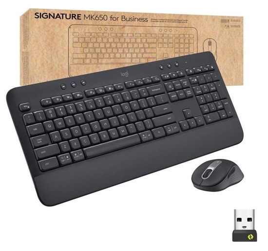 Logitech MK650 USB/Bluetooth Kurumsal Klavye Mouse Seti (920-011000) - Türkçe Q Düzen, 4000DPI, Sessiz Tuşlar