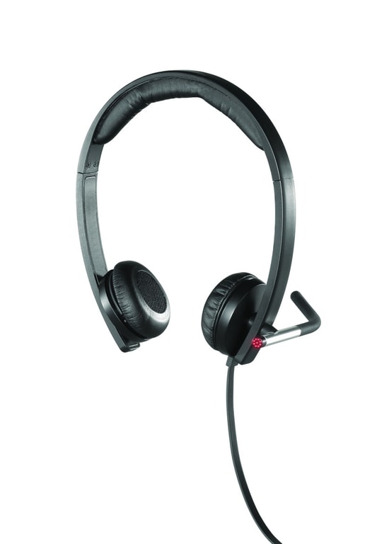Logitech H650e USB Stereo Kulaklık (981-000519) - Gürültü Önleyici Mikrofon, LED Gösterge, Kurumsal Seviye Ses
