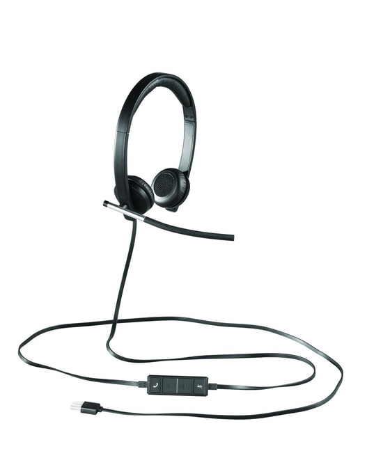 Logitech H650e USB Stereo Kulaklık (981-000519) - Gürültü Önleyici Mikrofon, LED Gösterge, Kurumsal Seviye Ses