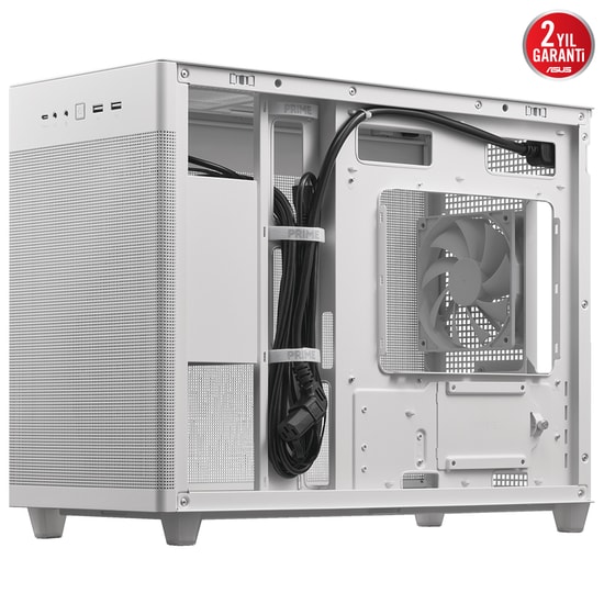 Asus Prime Ap201 Beyaz Micro Atx Alet Gerektirmeyen Yan Paneller Ve Toz Filtreli Izgaraya Sahip 360 M Kasa Ve Güç Kaynağ