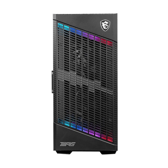 MSI MPG VELOX 100P Airflow ATX Temperli Cam RGB Gaming Kasa - 5x12cm Fan, 2x2.5" SSD, 2x3.5" HDD Yuvalı, USB C, 38cm GPU