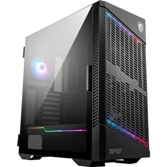 MSI MPG VELOX 100P Airflow ATX Temperli Cam RGB Gaming Kasa - 5x12cm Fan, 2x2.5" SSD, 2x3.5" HDD Yuvalı, USB C, 38cm GPU
