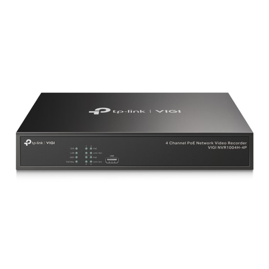 Tp-Link Vigi Nvr1004h-4p 5mp 2 Usb 80 Mbps 4 Channel Sata Interface Network Video Recorder