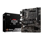 MSI A520M-PRO-AM4-DDR4 A520M PRO Anakart - AMD A520, AM4, DDR4 4600(OC), M.2, VGA, DVI, HDMI, 2 Kanal, 64 GB, mATX