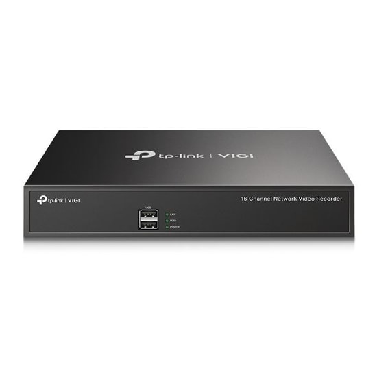 TP-LINK VIGI-NVR1016H 16 Kanal 8MP NVR Kayıt Cihazı - 2xUSB, 80Mbps, 1xSATA 10TB Destekli, 7/24 Kayıt, Uzaktan İzleme
