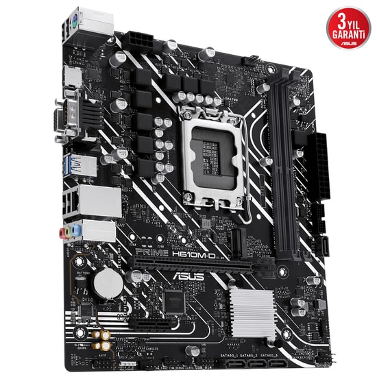 Asus Prime H610M-D D5 Anakart (90MB1G80-M0EAY0) - LGA1700, DDR5 5600MHz, Micro ATX, HDMI, VGA, M.2, 4xSATA, PCIe 4.0