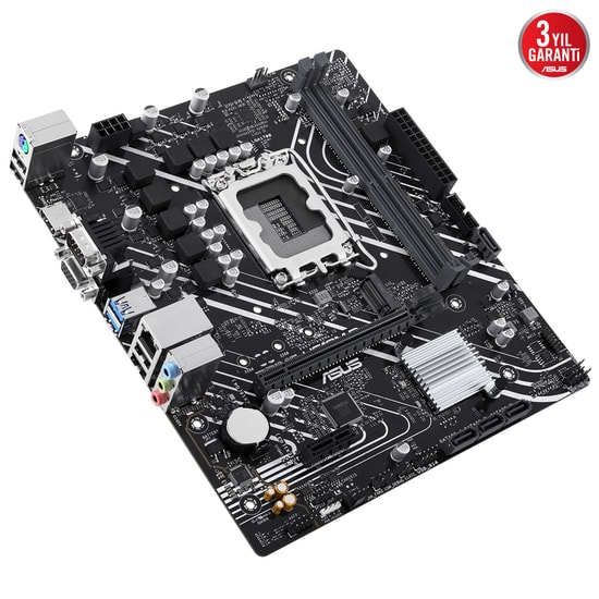 Asus Prime H610M-D D5 Anakart (90MB1G80-M0EAY0) - LGA1700, DDR5 5600MHz, Micro ATX, HDMI, VGA, M.2, 4xSATA, PCIe 4.0