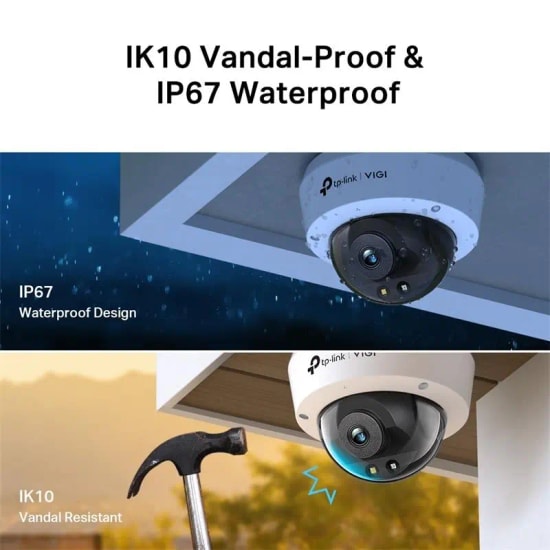 TP-Link VIGI C240 2.8MM 4MP Dome IP Kamera - 2.8mm Lens, 30 Metre Gece Görüşlü, Dahili Mikrofonlu Güvenlik Kamerası