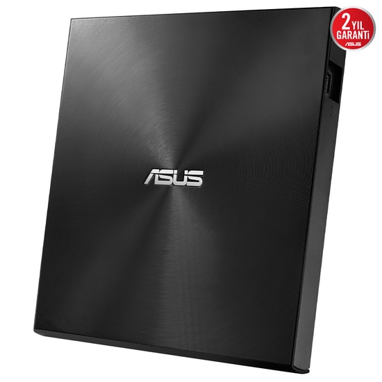 ASUS ZenDrive U8M Siyah Ultra İnce USB-C Harici DVD Yazıcı (SDRW-08U8M-U) - M-DISC Desteği, Windows/Mac Uyumlu, Type-C