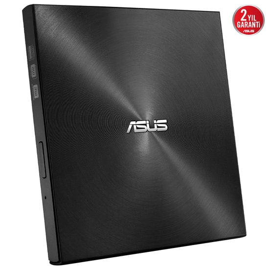 ASUS ZenDrive U8M Siyah Ultra İnce USB-C Harici DVD Yazıcı (SDRW-08U8M-U) - M-DISC Desteği, Windows/Mac Uyumlu, Type-C