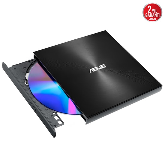 ASUS ZenDrive U8M Siyah Ultra İnce USB-C Harici DVD Yazıcı (SDRW-08U8M-U) - M-DISC Desteği, Windows/Mac Uyumlu, Type-C